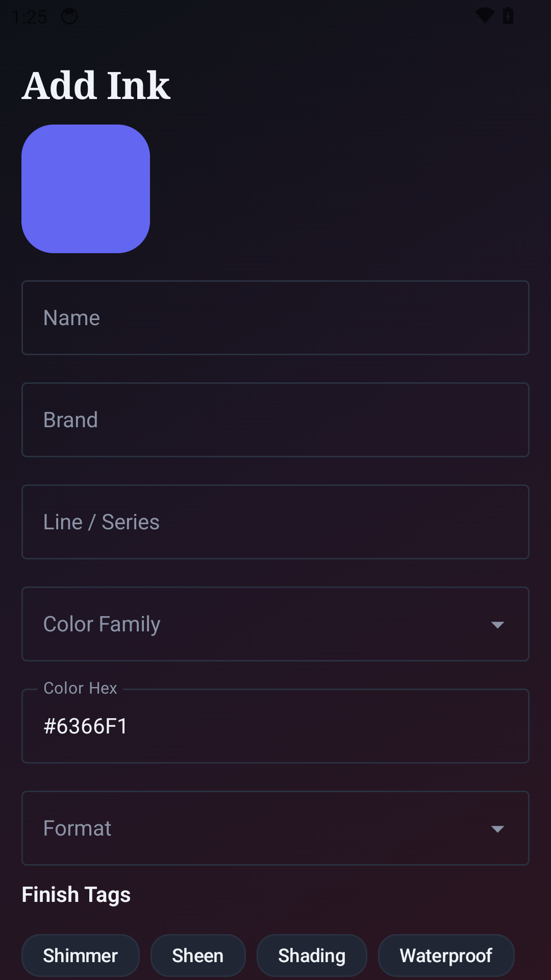 Add ink screen